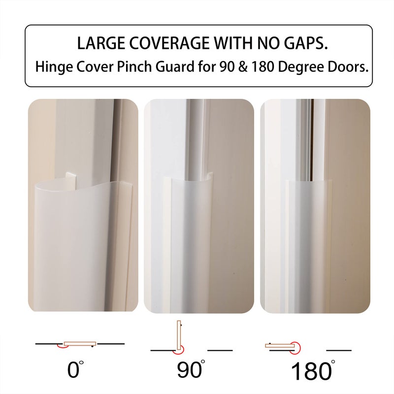 Fariita 2PCS Child Proofing Door Finger Pinch Protector Clear Door Jam Shield for Child Safety Finger Pinch Guard Hinge Protectors for Kids/Pet - Image 4